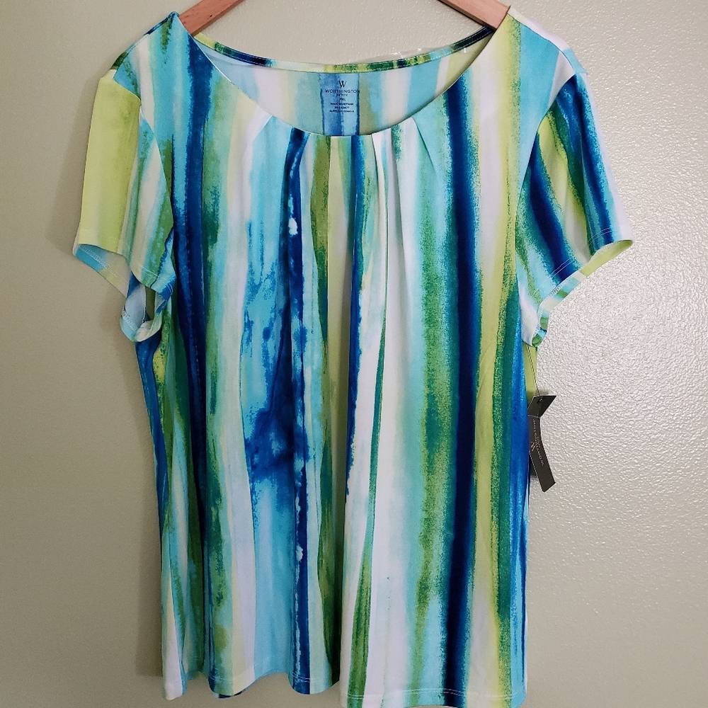 Worthington Blue and Green Shirt